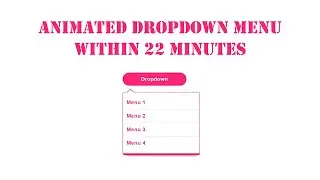 Professional hover Dropdown Menu Using Pure html & Css Within 22 Minutes