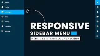 Responsive Animated Dropdown Sidebar Menu using HTML , CSS & JavaScript | Slide Navigation Bar Menu