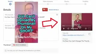 How To to Upload Thumbnail For Youtube Shorts - FIX!