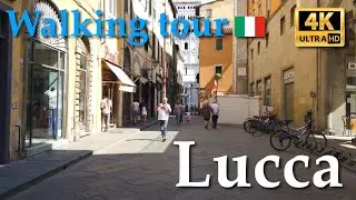 Lucca (Tuscany), Italy【Walking Tour】With Captions - 4K