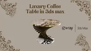 Coffee table In 3ds max | Perline marble V-ray material | Array | 2d shape in 3ds max | @zna_studio