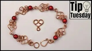 Beaded Wire Heart Bracelet Tutorial