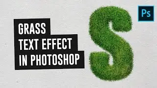 Grass Text Effect in Photoshop || Text Design || 