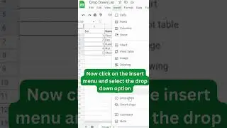 Create drop down list in Google sheets 