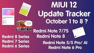 MIUI 12 Update Tracker in Tamil || RN 7/7S, 8 & Redmi Series 8,7,6