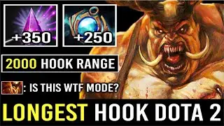 THE LONGEST HOOK IN DOTA 2!!! Seer Stone Pudge 2000 Cast Range Hook Most Crazy Max Range 7.24 Dota 2