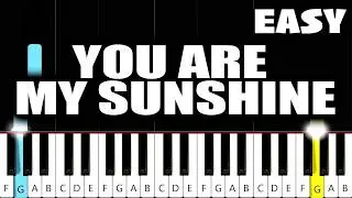 You Are My Sunshine - EASY Piano Tutorial