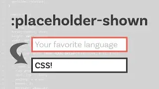 Change the style of an input based on if there is a placeholder