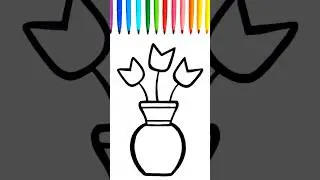 Vase Drawing and Coloring !