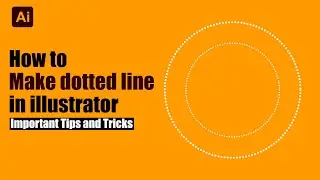 How to Make a Dotted Line in illustrator | Illustrator Tutorial