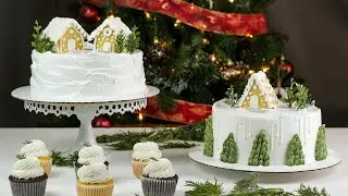 Easy christmas Cake Decorating Tutorial for Beginners | Whipped Cream Cake Tutorials