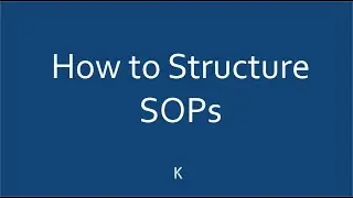 How to Structure a Standard Operating Procedure