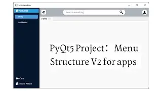 PyQt5 Programs | Menu Structure for applications V2