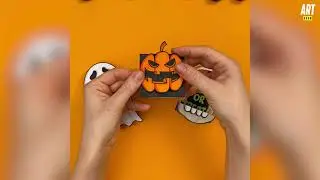 DIY Halloween 🎃 material: Felt / Paper / Scissors 🙌 Folding and cutting ✂️