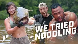 First Time Catfish Noodling with Dan Bailey & Hannah Barron!