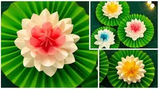 diy how to make paper flowers from paper lotus flowers