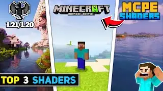 Top 3 SHADERS For Minecraft PE 1.21 || RENDER DRAGON Shaders MCPE 1.21.2