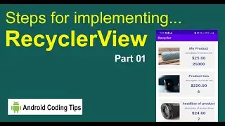 RecyclerView Android studio tutorial | part-1