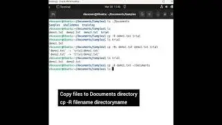 Linux Tutorial:08 - Copying files to directories 