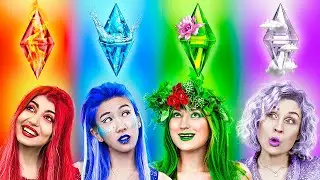 Fire Girl, Water Girl, Air Girl and Earth Girl  / Four Elements in Real Life