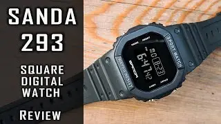 Sanda 293 digital square watch review 
