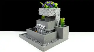 How To Make A Beautiful Small Indoor Water Fountain With Cement And Thermocol Foam