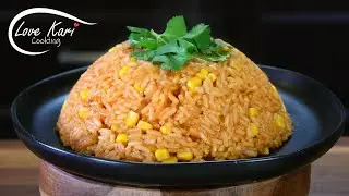 How to make Spanish Mexican Red Rice with Corn Arroz Rojo con Elote #shorts #foryou