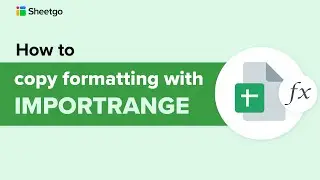 How to copy formatting in Google Sheets with IMPORTRANGE formula