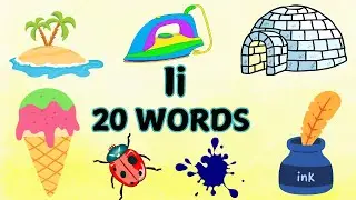 25 Words that starts with letter I | Letter I Words for Kids | Phonics Sound I | #alphabetforkids