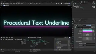 Simple PROCEDURAL Text Underline Animation w/ Geo Nodes | Blender 3.5