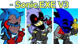 Friday Night Funkin: VS Minus Sonic.EXE V3 vs Original FULL WEEK + Comparison [FNF Creepypasta Mod]