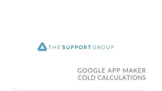 Google App Maker Cold Calculations