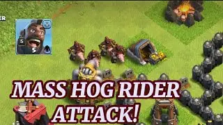 OP MASS HOG RIDER ATTACK | Clash Of Clans