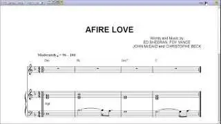 Afire Love by Ed Sheeran - Piano Sheet Music:Teaser