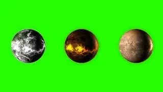 Planets Stars - Green Screen Animation