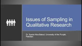 Sampling issues in qualitative research