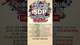 In einem Monat startet unsere Einmalige Jubiläumstour!🚀Tickets gibts hier ➡️ www.sdp-tickets.de