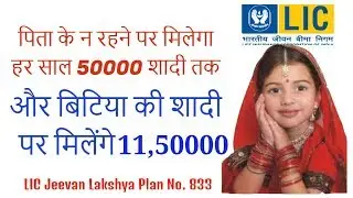 LIC Jeevan Lakshya Plan No. 833 | LIC Kanyadan Policy ( कन्यादान पॉलिसी) | Full Details In Hindi