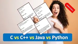 C vs C++ vs Java vs Python | C | C++ | Java | Python | Programming Languages HINDI URDU