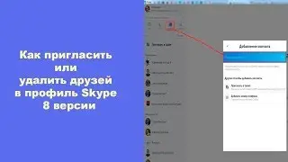 Как пригласить или удалить друзей в профиль Skype 8 версии