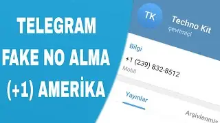 Telegram Sahte Numara Alma | +1 Amerika Numarası SMS ONAY