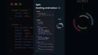 Spin loading animation in Css