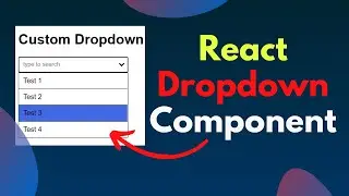 React dropdown component for beginners