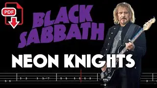 Black Sabbath – Neon Knights (🔴Bass Tabs | Notation) 