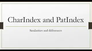 SQL Server String Functions - CharIndex,PatIndex