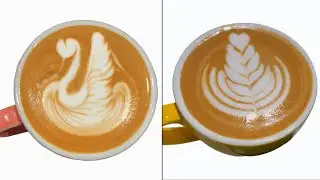 How to Make Swan and Tulip Latte Art | Step-by-Step Guide to Beginners | Latte Art Tutorial 2024