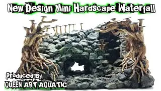 New Design - Aquascape Air Terjun - Mini Hardscape Akar Senggani untuk Nano Tank #1