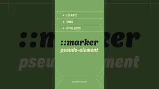 Style Your List-Items with CSS ::marker Pseudo-Element