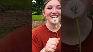 She Ate It ! 🤢 #dandelions #donttryathome #marine