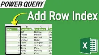 Add Row Index In Power Query | Add Index Column